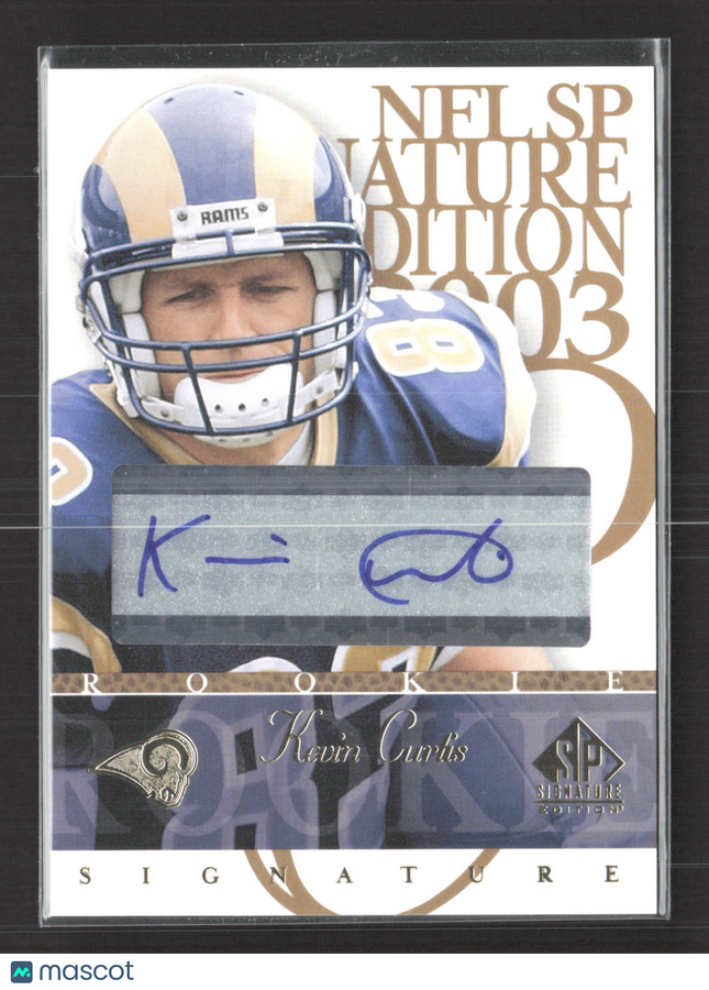 2003 Upper Deck SP Signature Edition Kevin Curtis #KC blue ink auto
