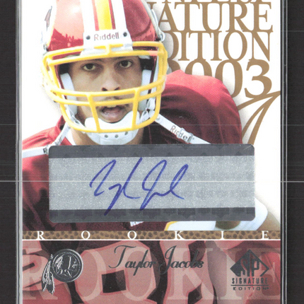 2003 Upper Deck SP Signature Edition Taylor Jacobs #TJ blue ink auto