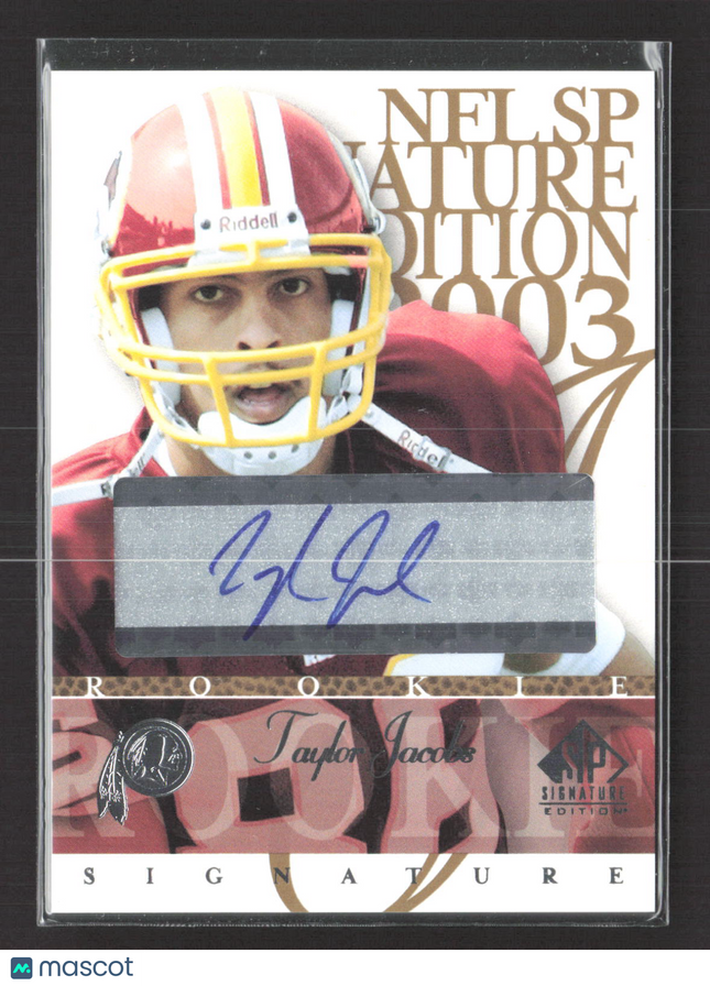 2003 Upper Deck SP Signature Edition Taylor Jacobs #TJ blue ink auto