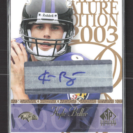 2003 Upper Deck SP Signature Edition Kyle Boller #KB blue ink auto