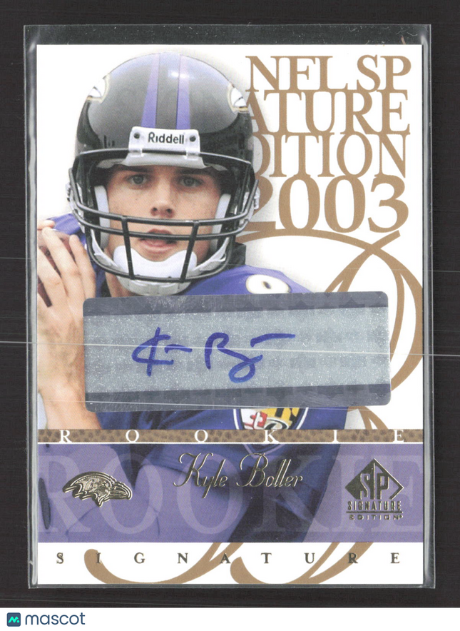 2003 Upper Deck SP Signature Edition Kyle Boller #KB blue ink auto