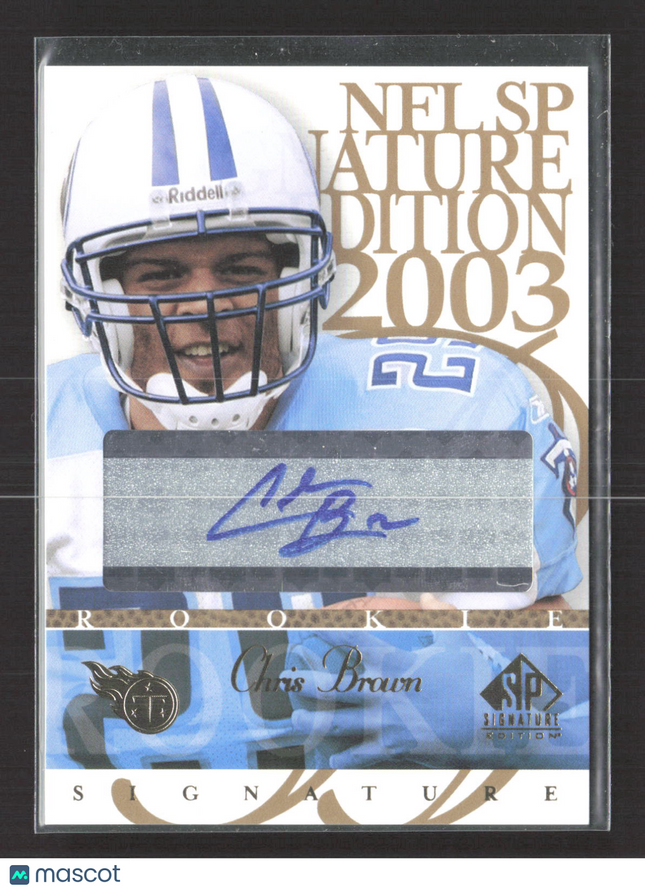 2003 Upper Deck SP Signature Edition Chris Brown #CB blue ink auto
