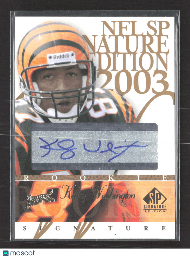 2003 Upper Deck SP Signature Edition Kelley Washington #KW blue ink auto