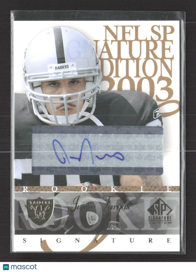 2003 Upper Deck SP Signature Edition Justin Fargas #FA blue ink auto