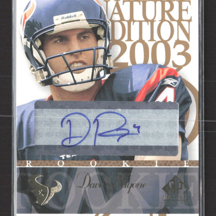 2003 Upper Deck SP Signature Edition Dave Ragone #RA blue ink auto