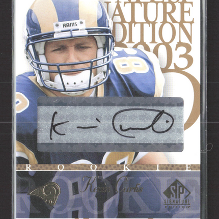 2003 Upper Deck SP Signature Edition Kevin Curtis #KC auto