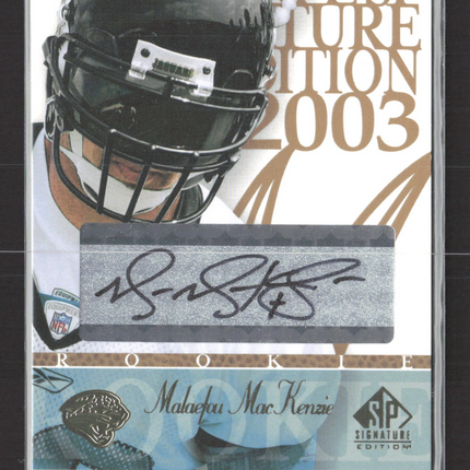 2003 Upper Deck SP Signature Edition Malaefou MacKenzie #MM auto