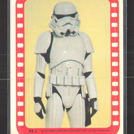 1977 Topps Strom Trooper Star Wars Wonder Bread #43