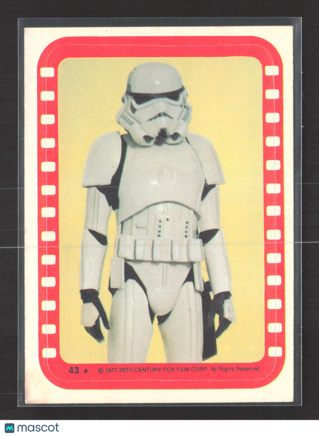 1977 Topps Strom Trooper Star Wars Wonder Bread #43