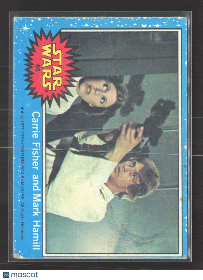 1977 Topps Star Wars Mark Hamill Carrie Fisher #65