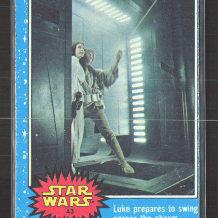 1977 Topps Star Wars Mark Hamill Carrie Fisher #43