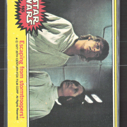 1977 Topps Star Wars Series 3 Escaping from stormtroopers! #165
