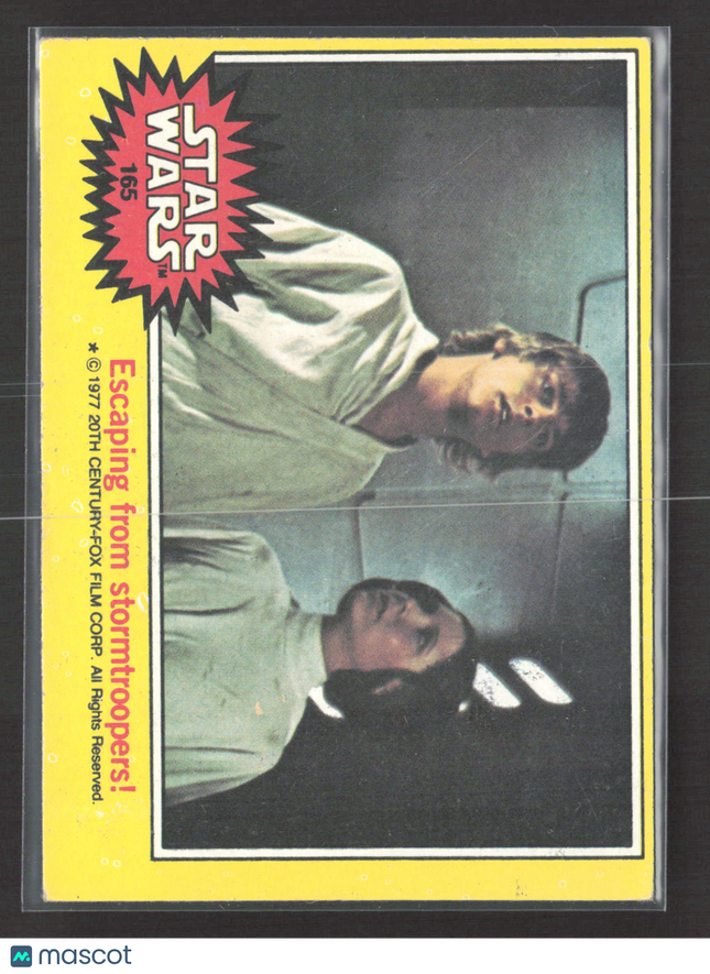 1977 Topps Star Wars Series 3 Escaping from stormtroopers! #165