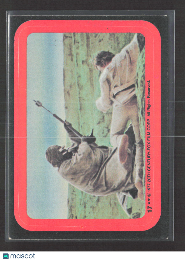 1977 Topps Star Wars Stickers Sticker Blank Back #17
