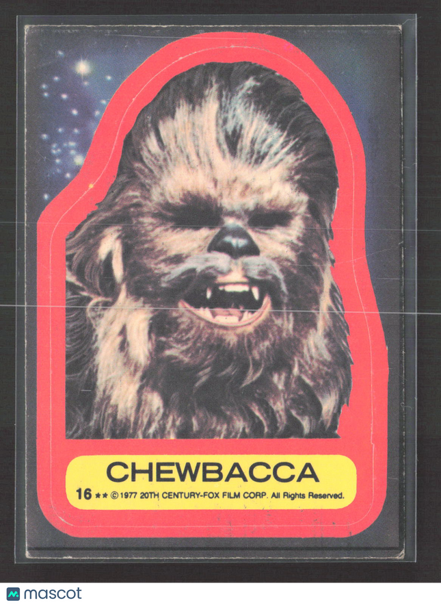 1977 Topps Star Wars Series 2 Chewbacca Stickers Sticker #16