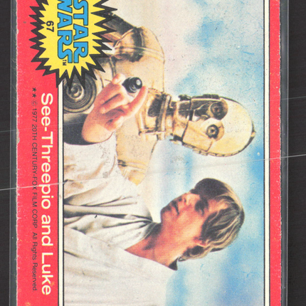 1977 Topps Star Wars Series 1 Anthony Daniels Mark Hamill #67