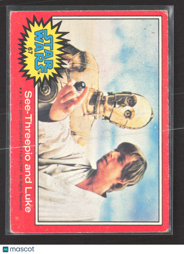 1977 Topps Star Wars Series 1 Anthony Daniels Mark Hamill #67