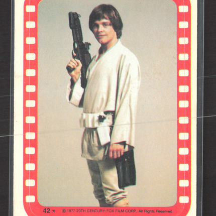 1977 Topps Star Wars Wonder Bread Mark Hamill #42