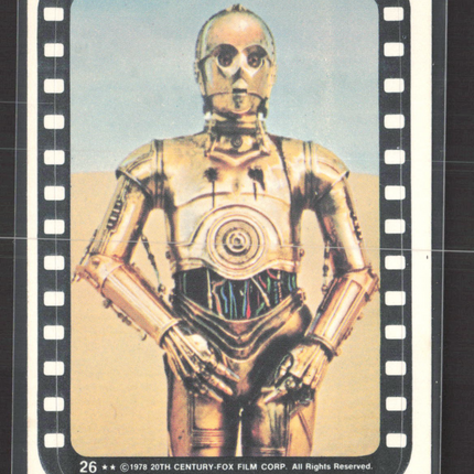 1978 Topps Star Wars Wonder Bread Blank Back #26