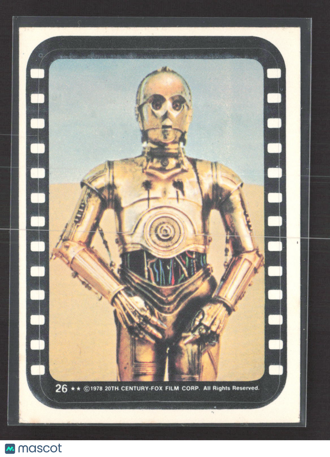 1978 Topps Star Wars Wonder Bread Blank Back #26
