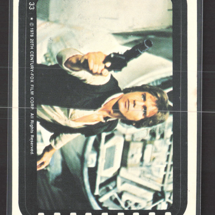 1978 Topps Star Wars Stickers Harrison Ford Sticker #33