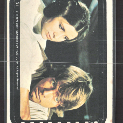 1978 Wonder Bread Star Wars Mark Hamill Carrie Fisher #31