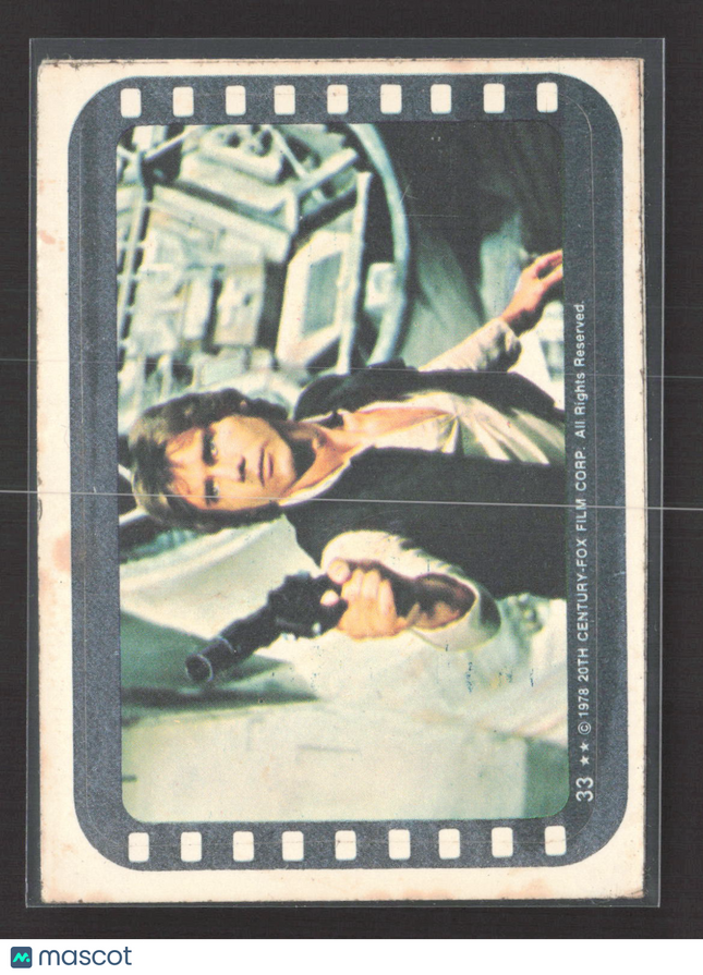 1978 Topps Star Wars Stickers Harrison Ford Sticker #33