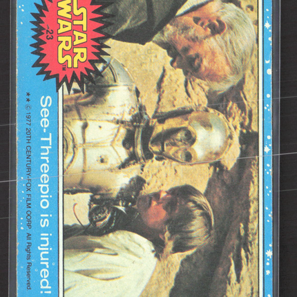 1977 Topps Star Wars Blue Border Movie Facts #23