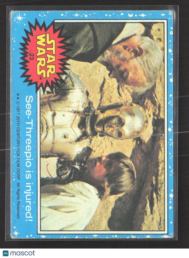 1977 Topps Star Wars Blue Border Movie Facts #23