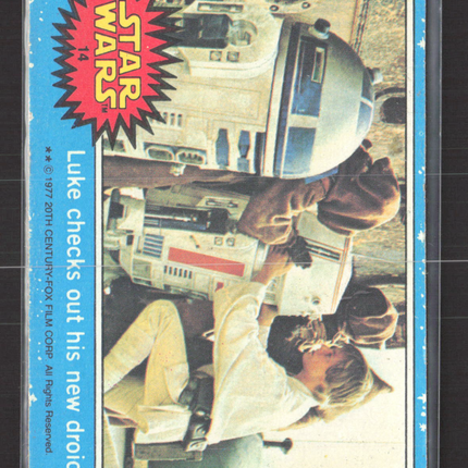 1977 Topps Star Wars Mark Hamill Puzzle Back #14