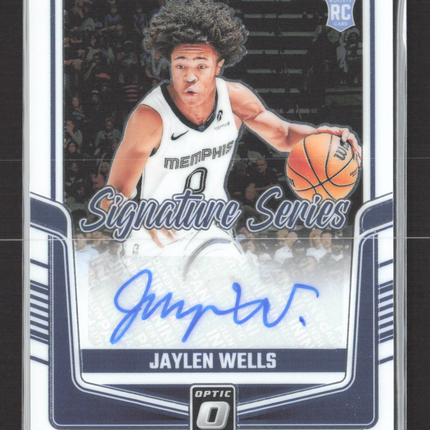2025 Panini Donruss Optic Signature Series Jaylen Wells #SS-WEL RC