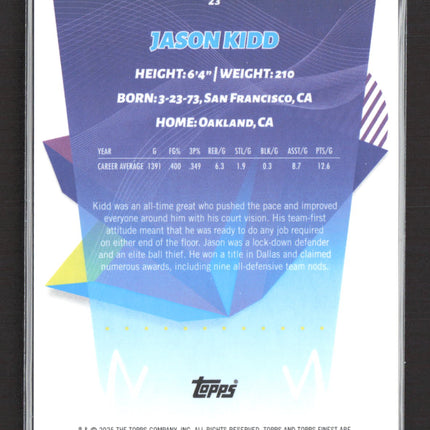 2025 Topps Finest Jason Kidd #23 Red Refractor 02/10