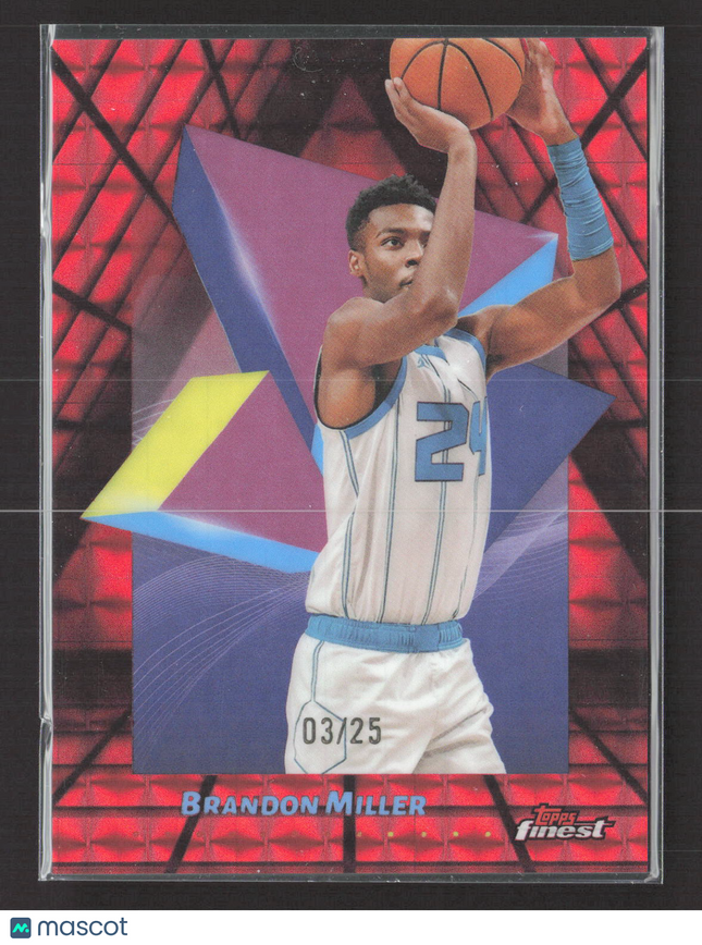 2025 Topps Finest Brandon Miller #12 Red 03/25