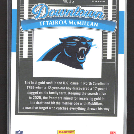 2025 Panini Donruss Optic Downtown Tetairoa McMillan #15 RC