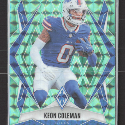 2025 Panini Phoenix Football Keon Coleman #25 Teal Lazer 036/225
