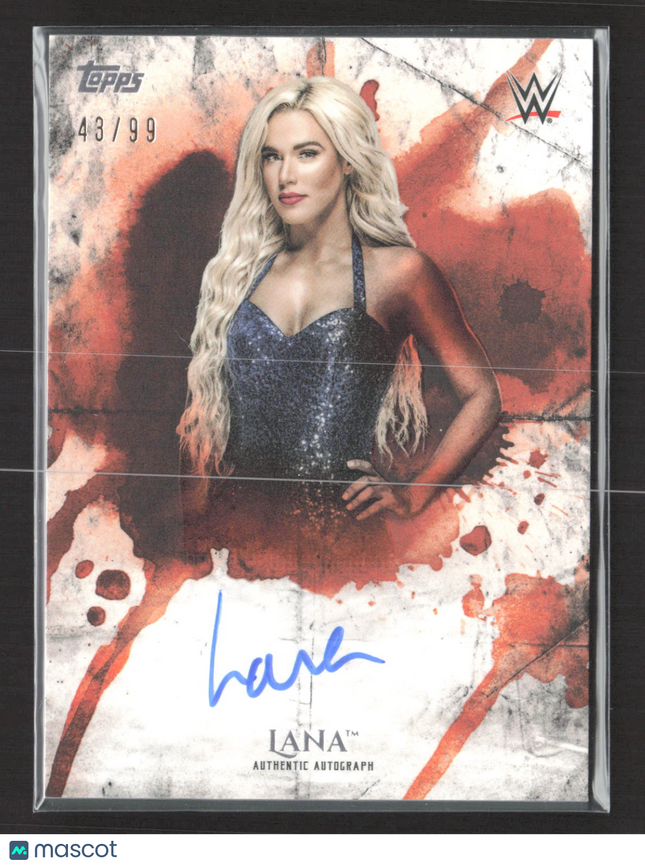 2018 Topps WWE Undisputed Lana #UA-LA 43/99 Authentic Auto