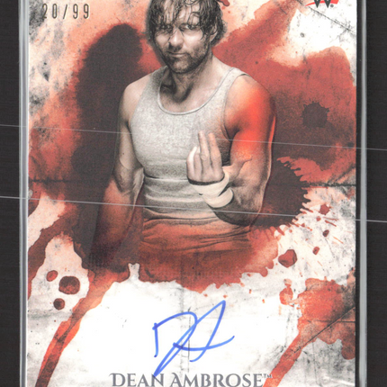2018 Topps WWE Undisputed Dean Ambrose #UA-DA Orange 20/99 auto