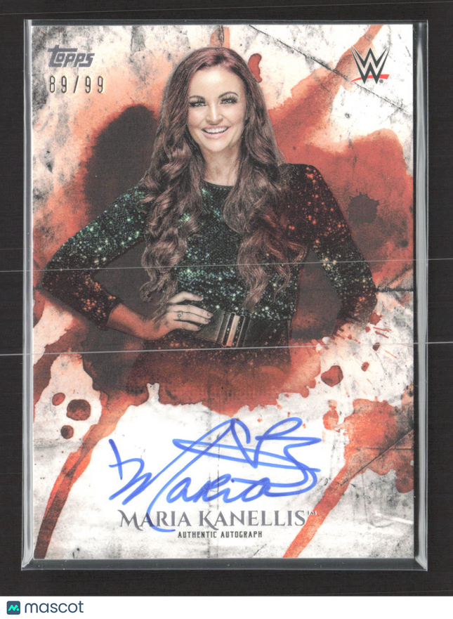2018 Topps WWE Undisputed Maria Kanellis #UA-MK Authentic Autograph 89/99