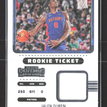 2023 Panini Contenders Rookie Ticket Jalen Duren #RTS-JDD RC Memorabilia