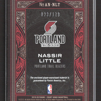 2020 Panini Court Kings Art Nouveau Nassir Little #AN-NLT RC Memorabilia