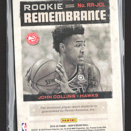 2019 Panini NBA Hoops Rookie Remembrance John Collins #RR-JCL Player-worn