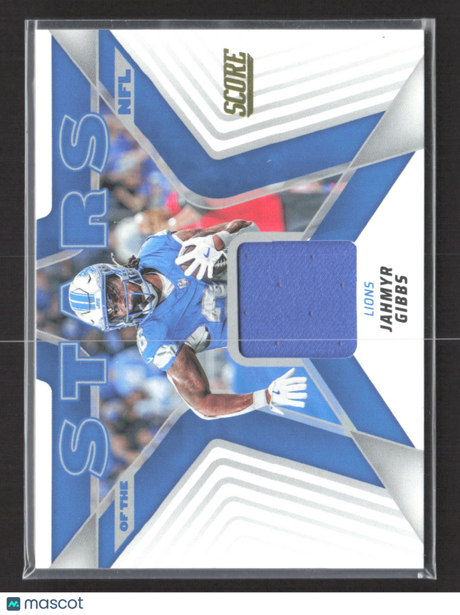 2025 Panini Score Stars of the NFL Jahmyr Gibbs #SNJ-JGS Memorabilia