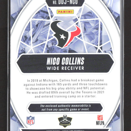 2025 Panini Absolute Football Draft Diamonds Nico Collins #DDJ-NCO Memorabilia