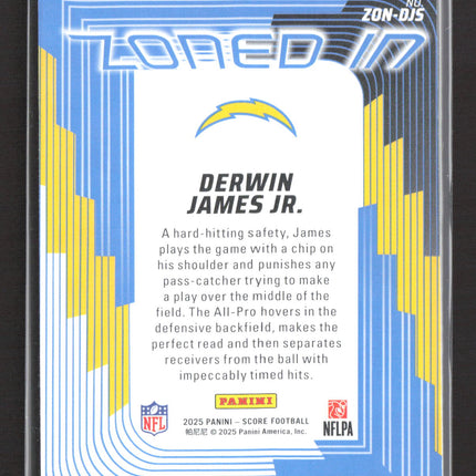 2025 Panini Score Zoned In Derwin James Jr. #ZON-DJS Memorabilia