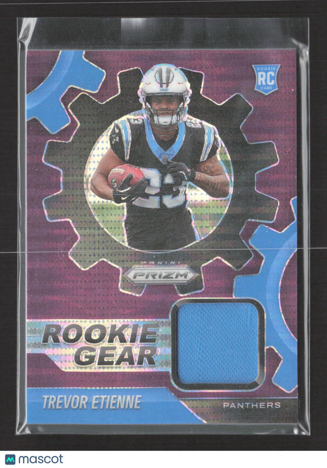 2025 Panini Prizm Rookie Gear Trevor Etienne #RGR-TEE Purple RC jersey