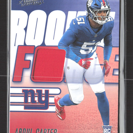 2025 Panini Absolute Football Rookie Force Abdul Carter #RF-ACR RC Memorabilia