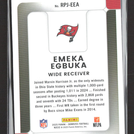 2025 Panini Donruss Football Phenom Emeka Egbuka #RPJ-EEA Memorabilia