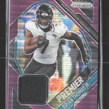 2025 Panini Prizm Premier Brian Thomas Jr. #PJY-BTJ Purple Memorabilia