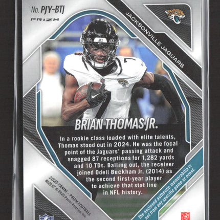 2025 Panini Prizm Premier Brian Thomas Jr. #PJY-BTJ Purple Memorabilia