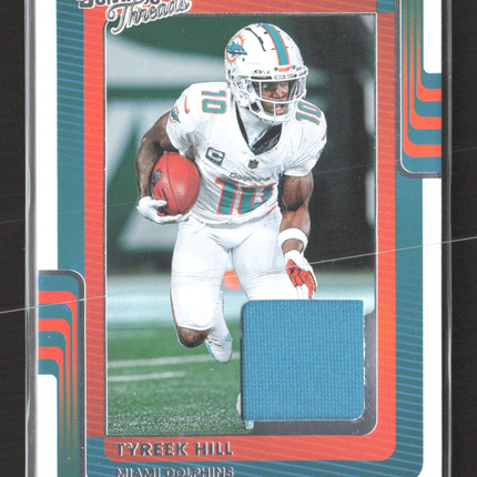 2025 Panini Donruss Threads Tyreek Hill #DTH-THL Jersey Patch Authentic Mem